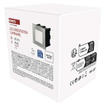 Orientacijsko LED svetilo AMAL, vgradno, kvadratno, 2W, IP65, nevtralno bela