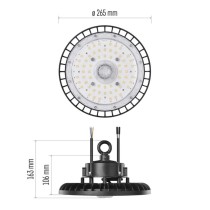 LED priemyselné závesné svietidlo HIGHBAY ASTER 120° 100W