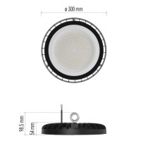 LED pramoninis pakabinamas aukštas šviestuvas CORUS, 166W, neutraliai baltas