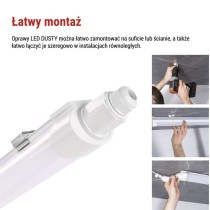 Oprawa natynkowa LED DUSTY, naścienna, 18W,NW, IP65