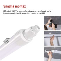 LED prachotěsné svítidlo DUSTY 36W neutrální bílá, 4680 lm, IP65