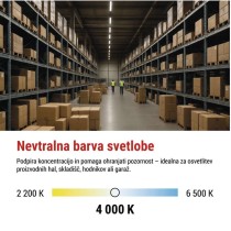Vodotesno LED svetilo DUSTY, 36W, IP65, nevtralno bela