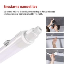 Vodotesno LED svetilo DUSTY, 50W, IP65, nevtralno bela