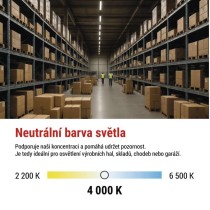 LED prachotěsné svítidlo DUSTY 50W neutrální bílá, 6500 lm, IP65