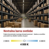 Vodotesno LED svetilo DUSTY, 50W, IP65, nevtralno bela