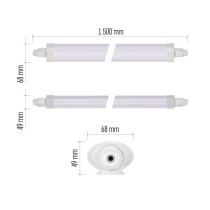 Vodotesno LED svetilo DUSTY, 50W, IP65, nevtralno bela