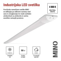 LED linearno svetilo MINO, 50W, nevtralno bela