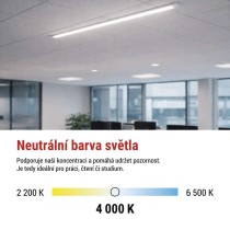 LED lineární svítidlo MINO 50 W, neutrální bílá