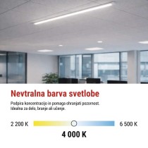 LED linearno svetilo MINO, 50W, nevtralno bela