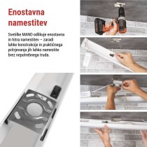 LED linearno svetilo MANO, 20W, nevtralno bela