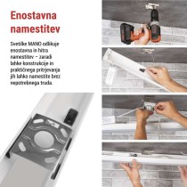 LED linearno svetilo MANO, 40W, nevtralno bela
