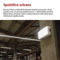 LED Nouzové svítidlo NESSI 10W 3h IP66