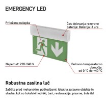 Zasilno LED svetilo CESSI, 1W, 3h, MT