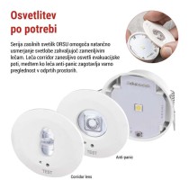 Zasilno LED svetilo ORSU, 1W, 130lm, 3h