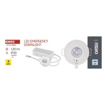 LED-Notleuchte 1W 130LM 3H