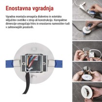 Zasilno LED svetilo ORSU, 2W, 300LM, 3h