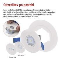 Zasilno LED svetilo ORSU, 2W, 300LM, 3h