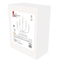 LED Leuchter Metall weiß, 40 cm, 2x AA, Innen, warm-weiß