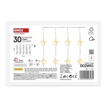 Dekoracje - 30 LED kurtyna migające gwiazdki 120x90 ciepła biel, IP44, timer