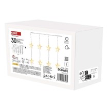 Dekoracje - 30 LED kurtyna migające gwiazdki 120x90 ciepła biel, IP44, timer