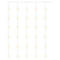 Dekoracje - 30 LED kurtyna migające gwiazdki 120x90 ciepła biel, IP44, timer