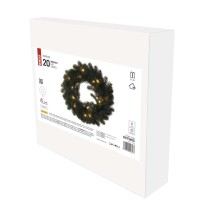 LED Weihnachtskranz, 40 cm, 2x AA, Innen, warmweiss, Timer