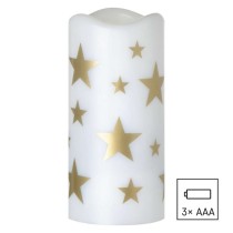 LED božični projektor – zvezdice, 3x AAA, notranji, topla bela