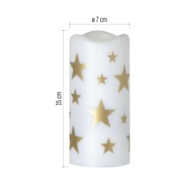 LED božični projektor – zvezdice, 3x AAA, notranji, topla bela