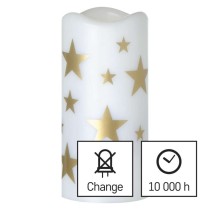 LED božični projektor – zvezdice, 3x AAA, notranji, topla bela