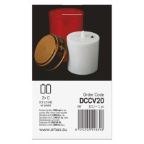 LED hřbitovní svíčka červená, 2x C, venkovní i vnitřní, teplá bílá, senzor