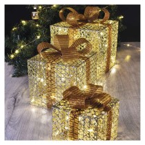 LED Geschenkpakete, 3 Größen, Innen, warmweiss