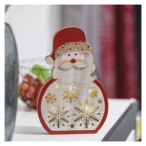 LED Holzdekoration – Santa, 30 cm, 2x AA, Innen, warmweiss, Timer