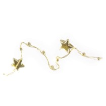 LED Weihnachtslichterkette gold – Sternchen, 1,9 m 2x AA, Innen, warmweiss, Timer