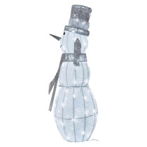 LED Weihnachts-Schneemann Rattan, 82 cm, Außen und Innen, Kaltweiß, Timer