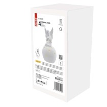 LED kerámia angyal, 29 cm, 2x AA, meleg fehér, időzítő