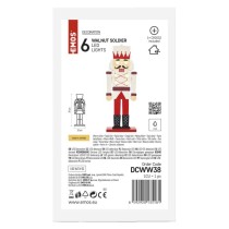 LED Diótörő katona, 29 cm, 1x CR2032, meleg fehér