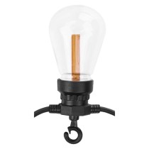 LED virtene ar saules paneli – 10x ballīšu spuldzes, 5m, lietošanai ārā un iekštelpās, vn.