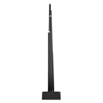 LED svícen kovový černý, 40 cm, 2x AA, vnitřní, teplá bílá
