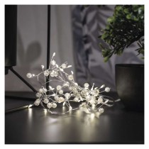 LED girlanda – perly, 1,2 m, 3x AA, vnitřní, teplá bílá, časovač