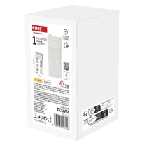 LED kerámia házikó, 16 cm, 1x CR2032, beltéri, meleg fehér, időzítő
