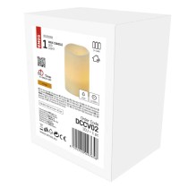 LED dekorace – vosková svíčka, 12,5 cm, 3x AAA, vnitřní, vintage, časovač