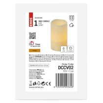 LED dekorace – vosková svíčka, 12,5 cm, 3x AAA, vnitřní, vintage, časovač