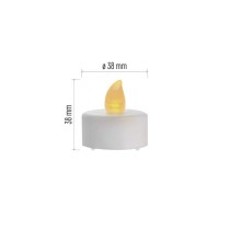 LED dekoráció – 6x teamécses, fehér, 6x CR2032, beltéri, vintage