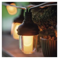 LED fényfüzér – 10x party égő, 4,5 m, kültérre és beltérre, vintage