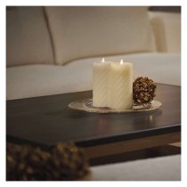 LED dekoráció – viaszgyertya 17 cm, 2x AAA, beltéri, meleg fehér, 2 db, távirányító