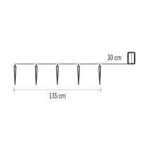 LED karácsonyi fényfüzér – 10x jégcsap, 1,35 m, 2x AA, beltéri, hideg fehér, időzítő