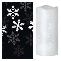 LED Dekorativer Projektor – Flocken, 3x AAA, Innen, Kaltweiß