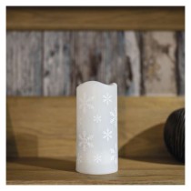 LED Dekorativer Projektor – Flocken, 3x AAA, Innen, Kaltweiß