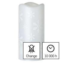 LED Dekorativer Projektor – Flocken, 3x AAA, Innen, Kaltweiß