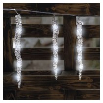 LED Weihnachtsgirlande – Eiszapfen, 12 Stk., 3,6 m, Außen und Innen, Kaltweiß